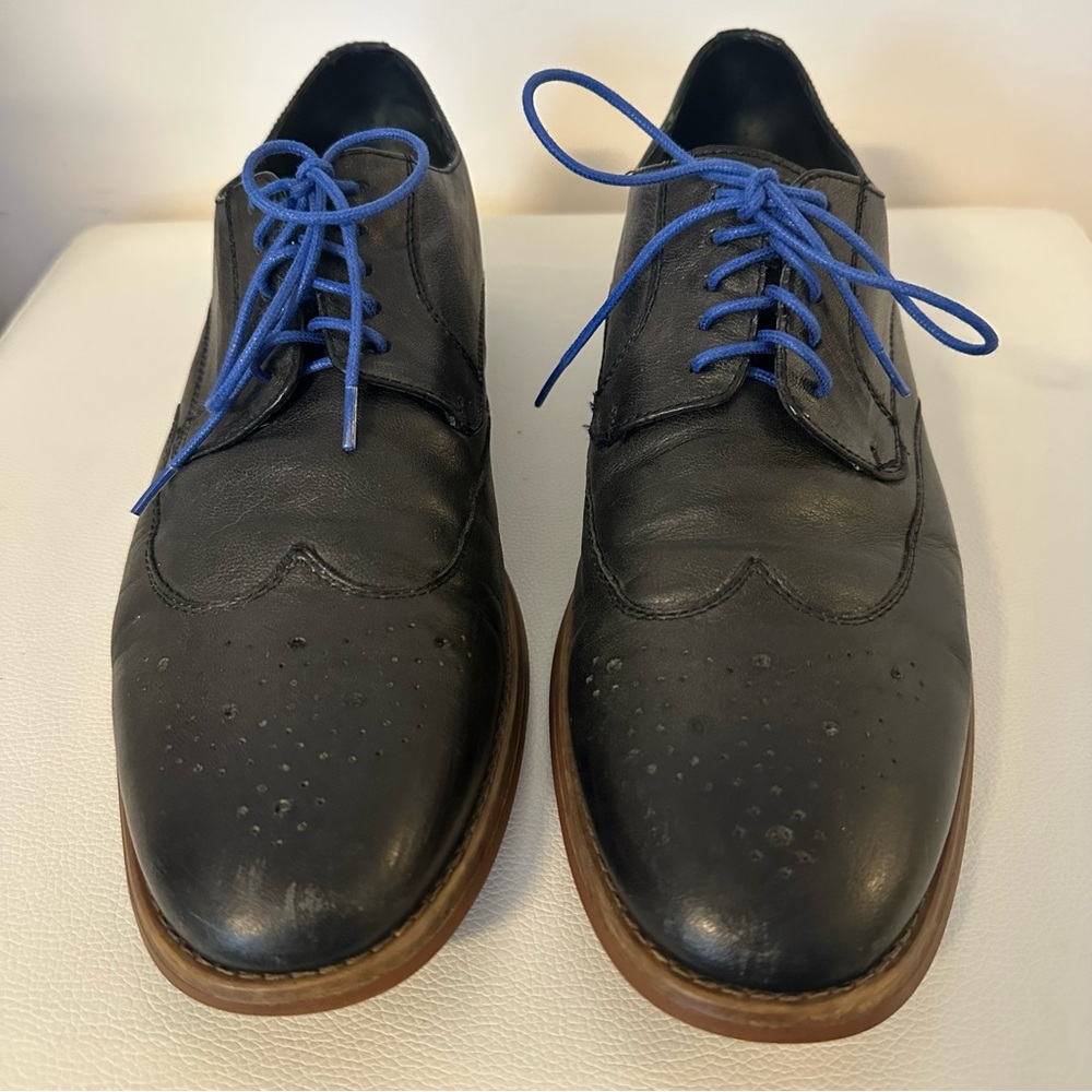 Florsheim Leather Lace-Up Dress Shoes – Black | Men’s 10D